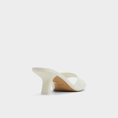 Enchanting White Women's Heeled mules - Heeled mule, Kitten heel