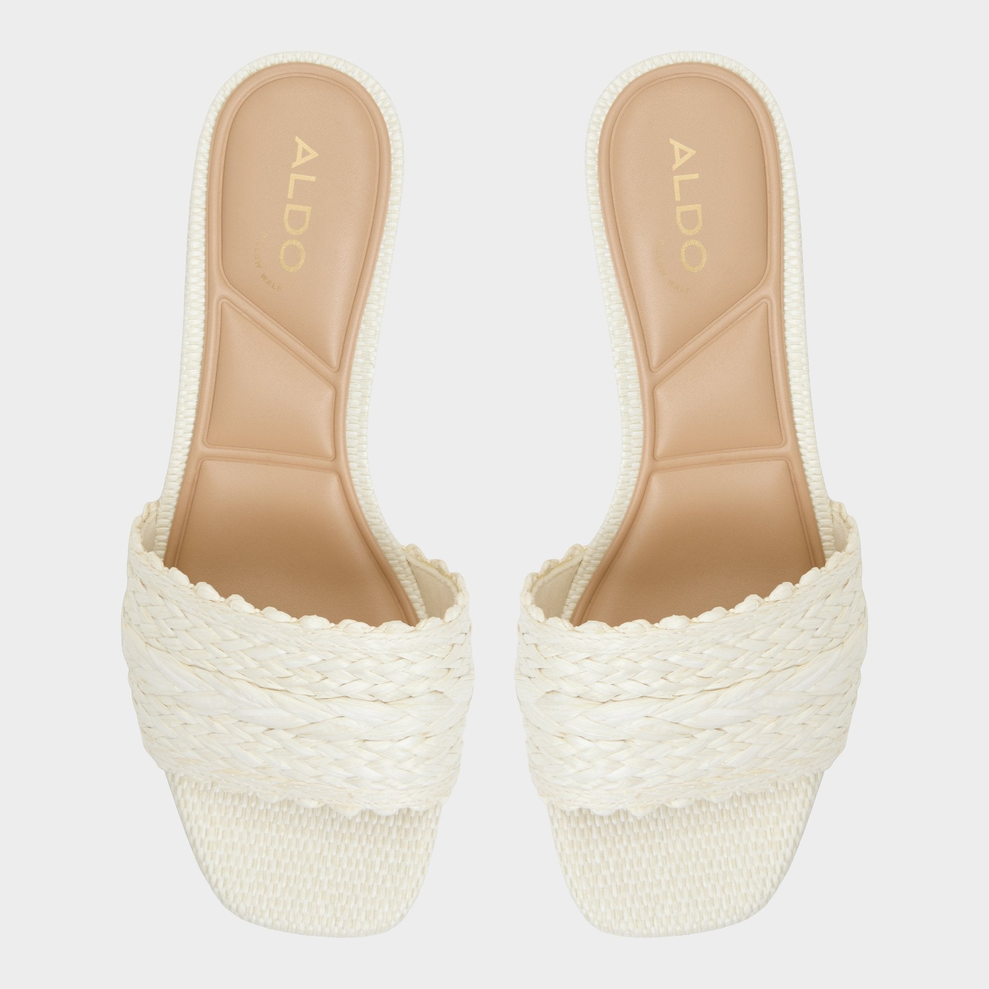 Claudina White/Bone Women's Block heels - Heeled mule, Block heel