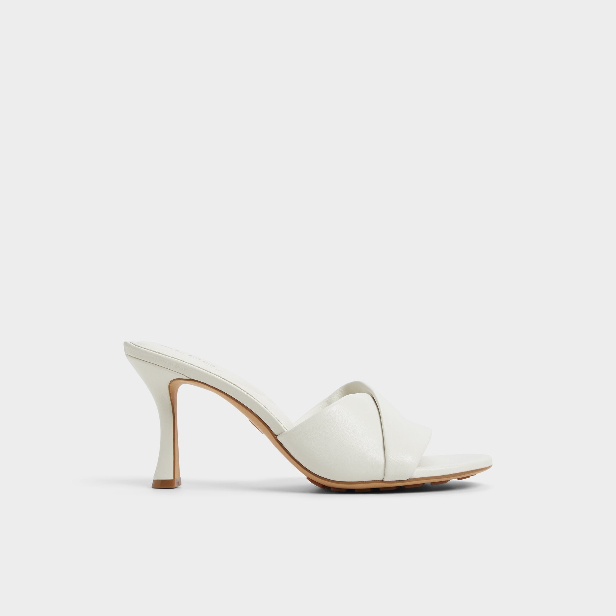 Lyhanna White/Bone Women's Heeled mules - Heeled mule, Stiletto heel