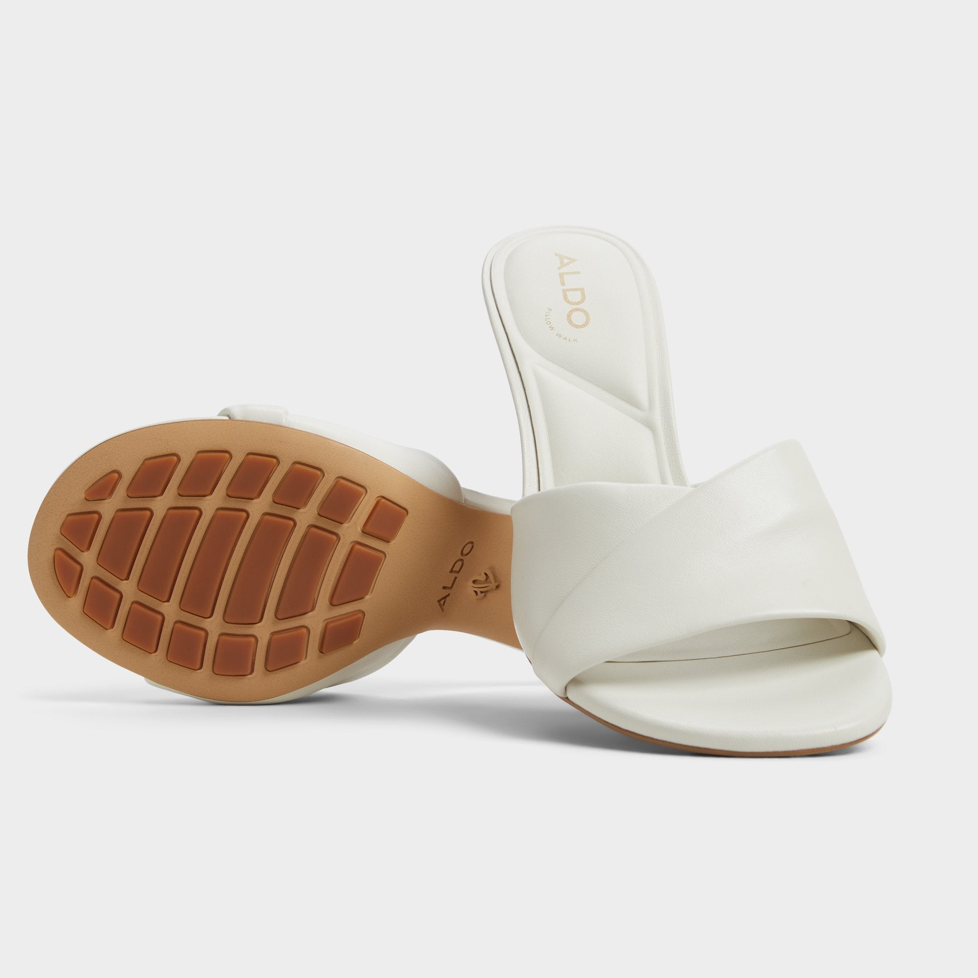 Lyhanna White/Bone Women's Heeled mules - Heeled mule, Stiletto heel