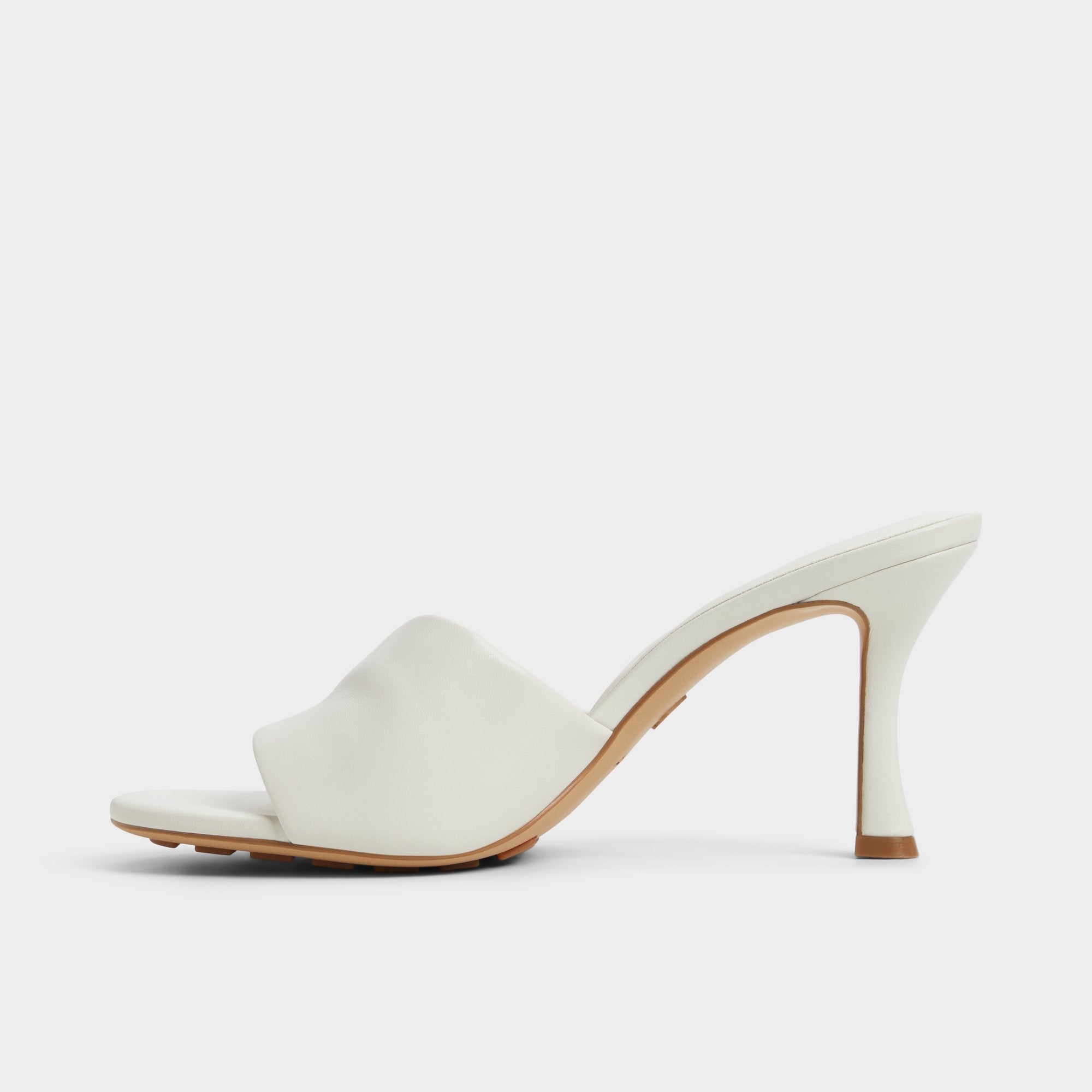 Lyhanna White/Bone Women's Heeled mules - Heeled mule, Stiletto heel