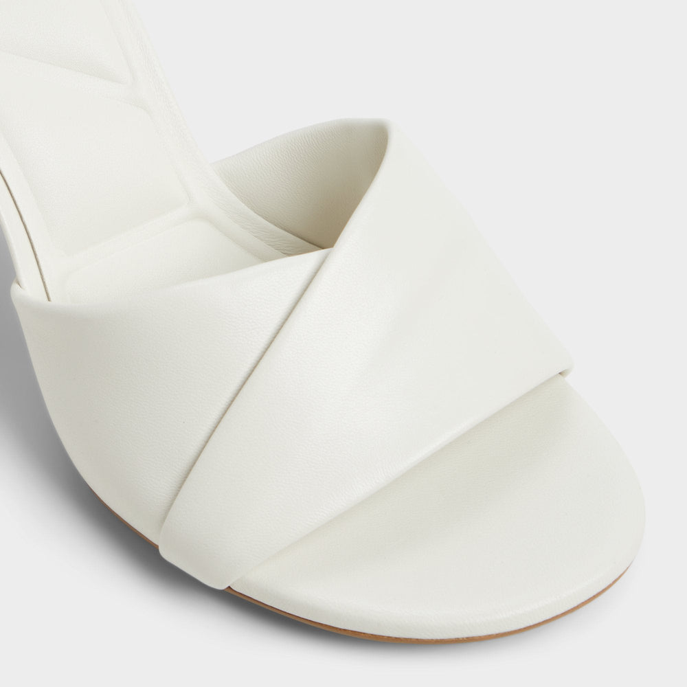 Lyhanna White/Bone Women's Heeled mules - Heeled mule, Stiletto heel