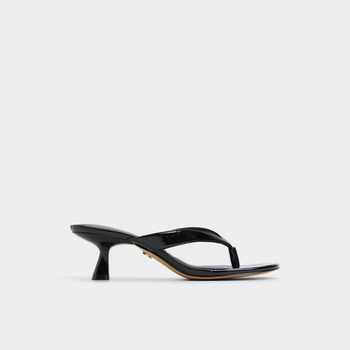 Jump Black Women's Strappy sandals - Heeled flip flop, Kitten heel