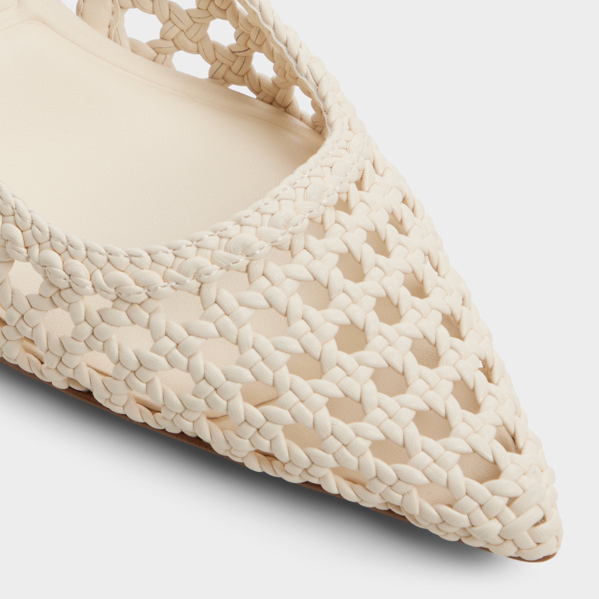 Violettia in Light Beige - Sling back high heel, Kitten heel