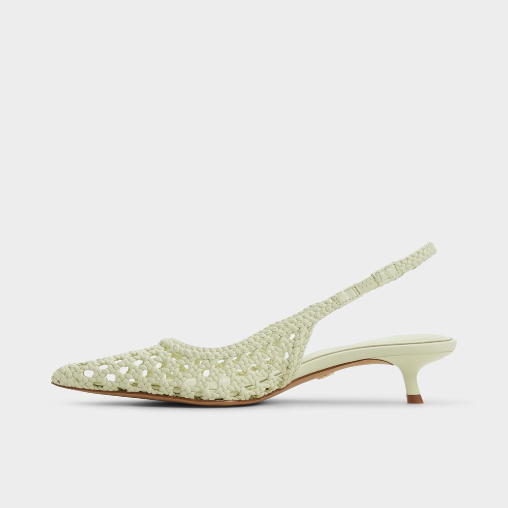 Violettia in Other Green - Sling back high heel, Kitten heel