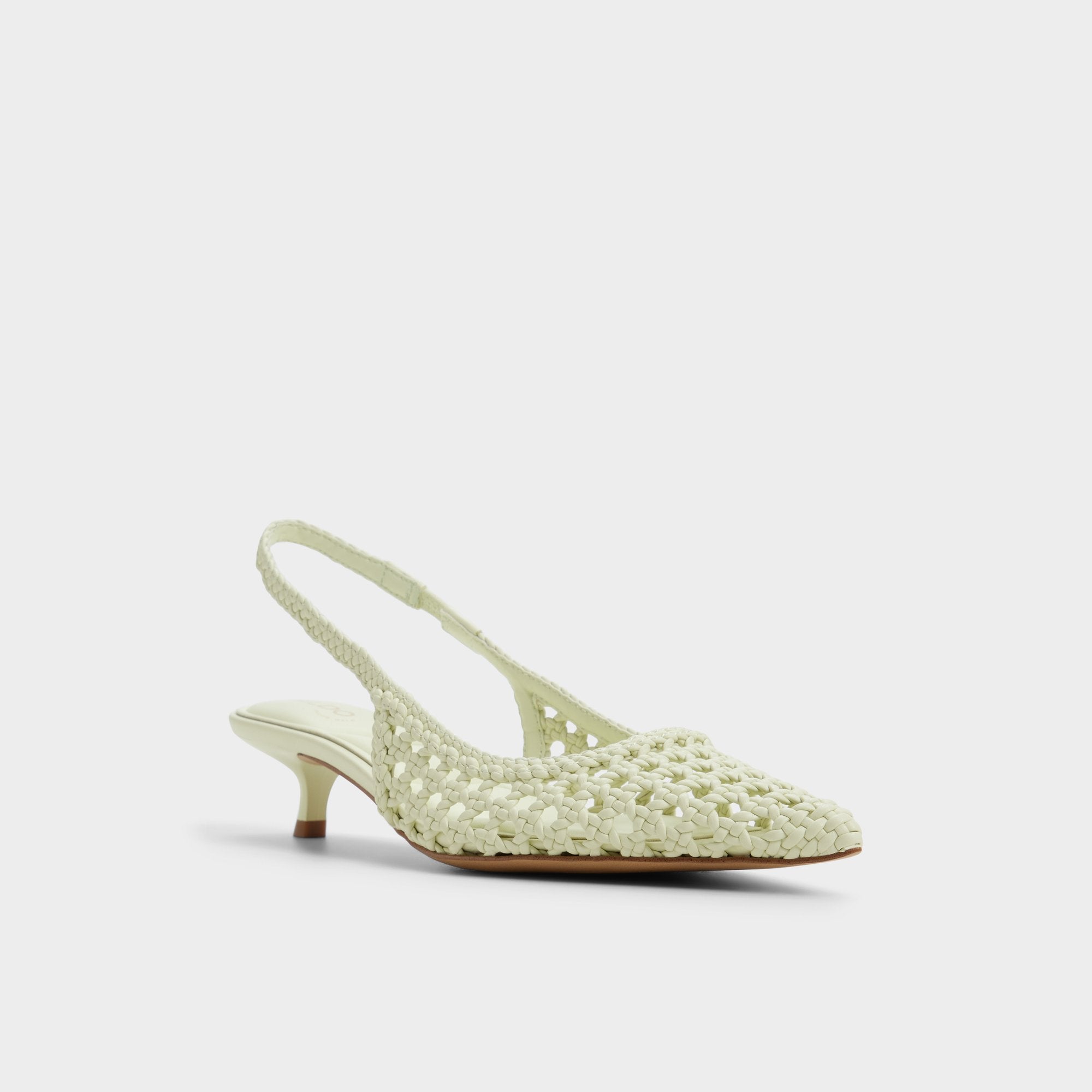 Violettia in Other Green - Sling back high heel, Kitten heel