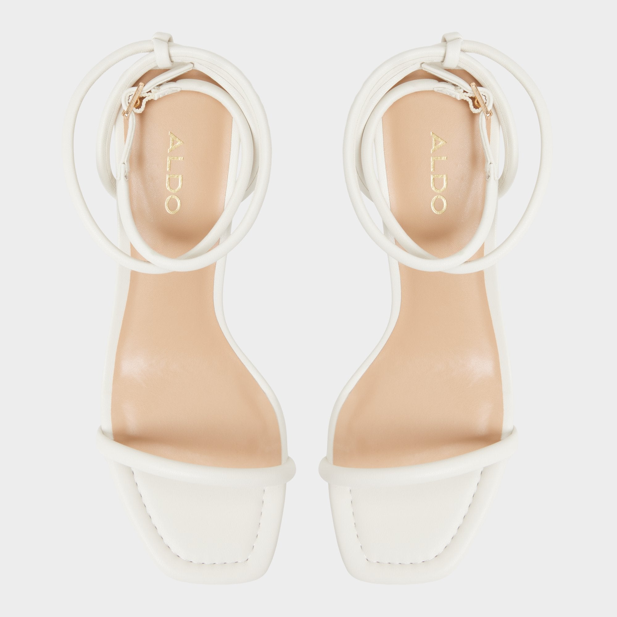 Demmi White Women's Strappy sandals - , Kitten heel