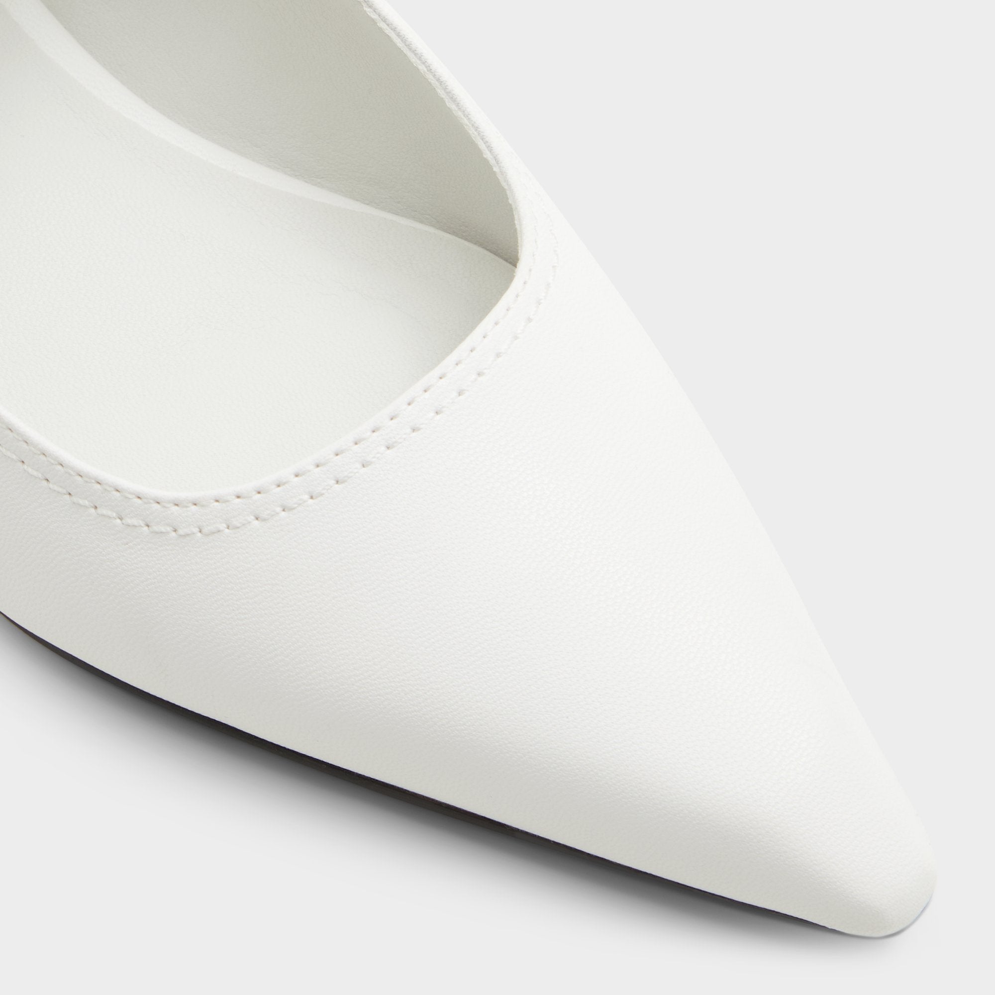 Kellya White Women's Slingbacks - Sling back high heel, Kitten heel