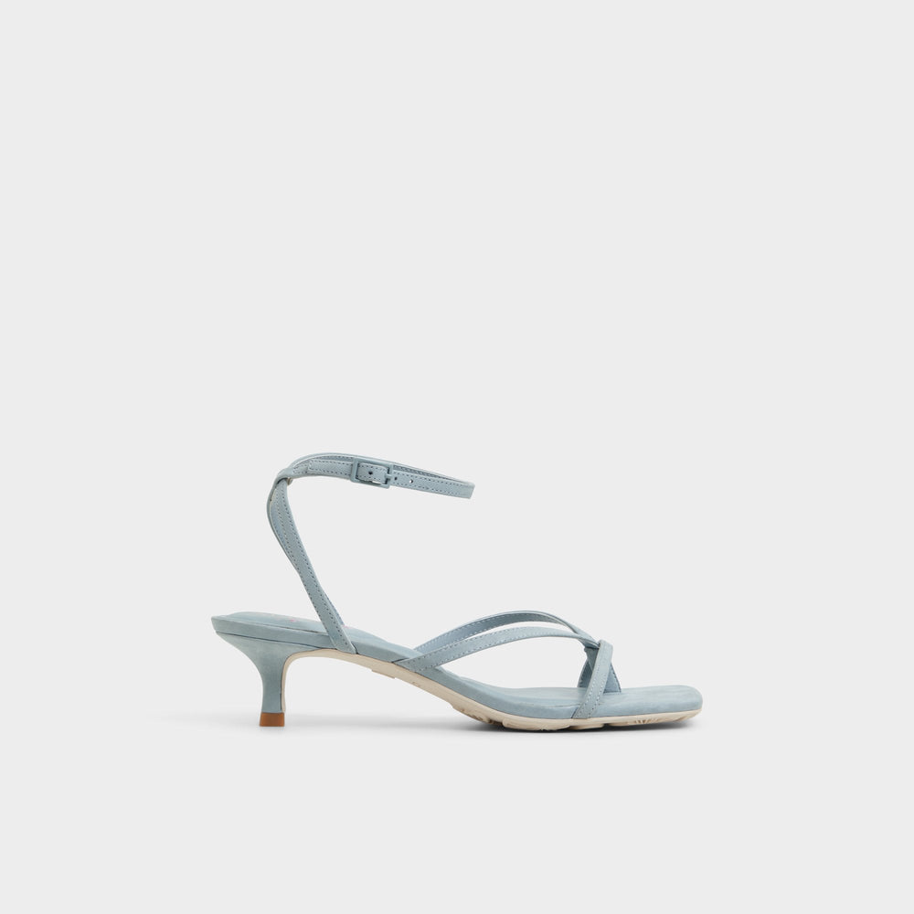 Soffie Other Blue Women's Strappy sandals - Strappy heeled sandal, Kitten heel