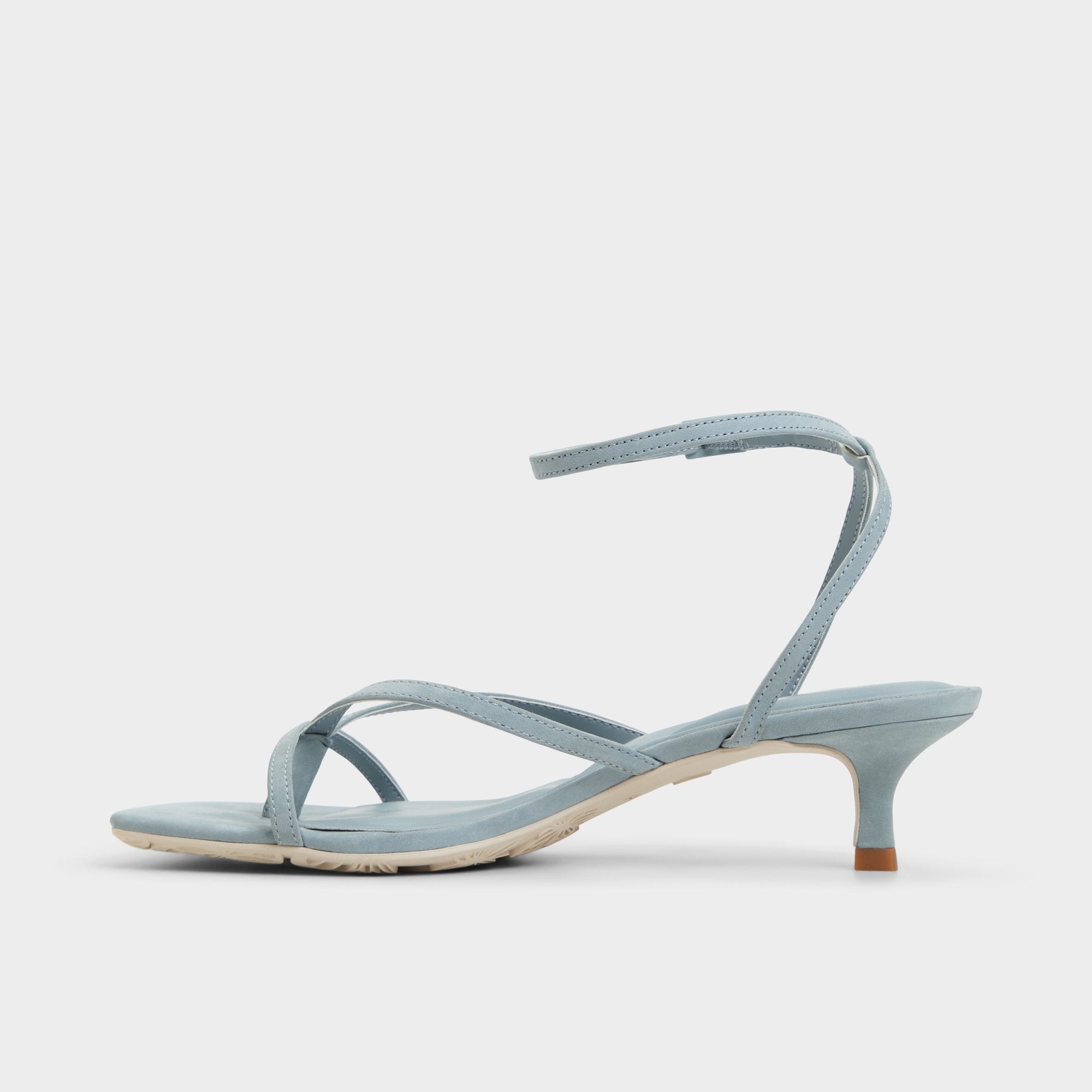 Soffie Other Blue Women's Strappy sandals - Strappy heeled sandal, Kitten heel