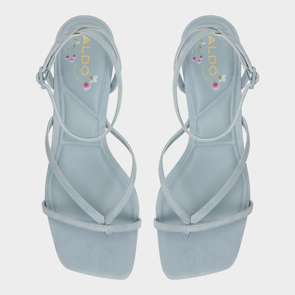 Soffie Other Blue Women's Strappy sandals - Strappy heeled sandal, Kitten heel