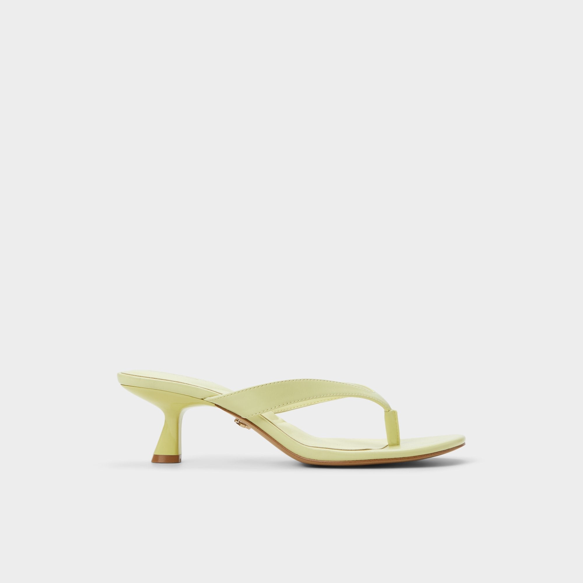 Jump Other Yellow Women's Strappy sandals - Heeled flip flop, Kitten heel