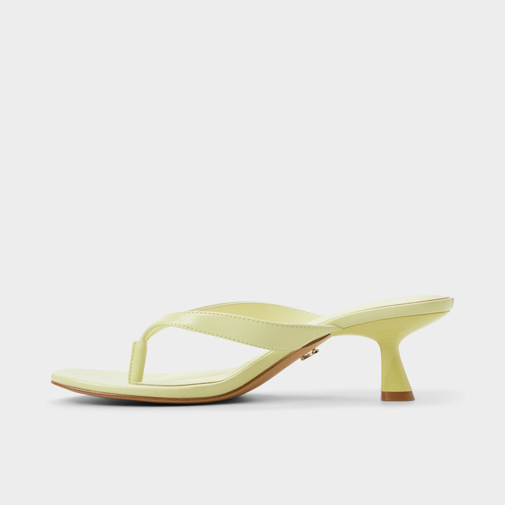 Jump Other Yellow Women's Strappy sandals - Heeled flip flop, Kitten heel