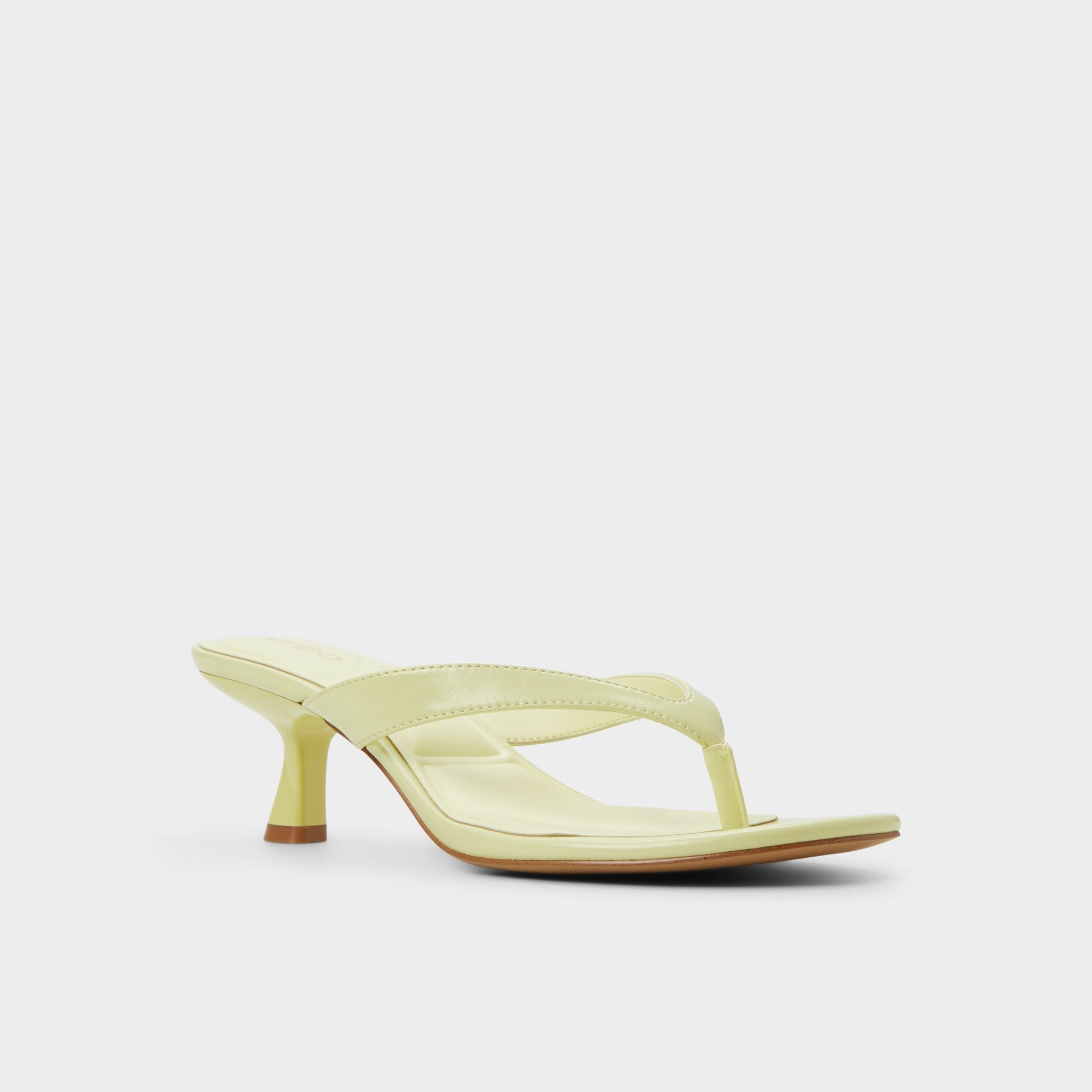 Jump Other Yellow Women's Strappy sandals - Heeled flip flop, Kitten heel