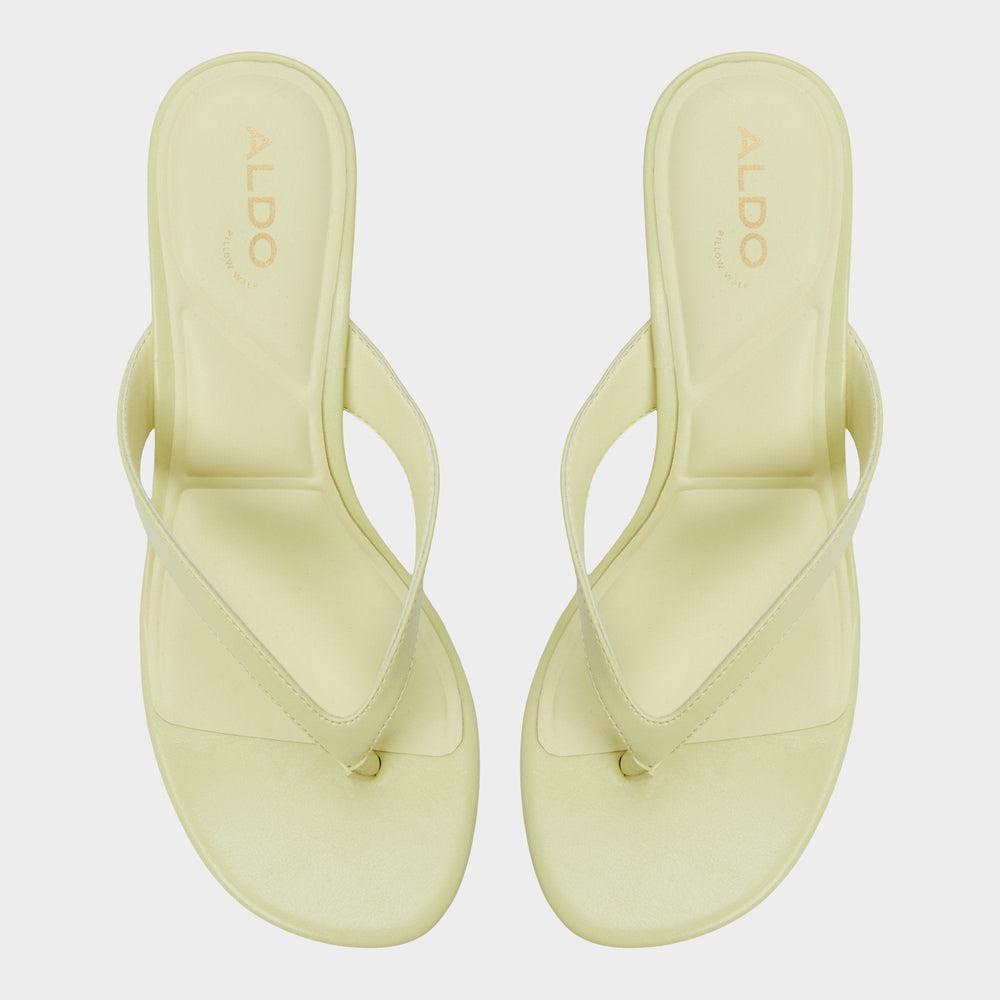 Jump Other Yellow Women's Strappy sandals - Heeled flip flop, Kitten heel