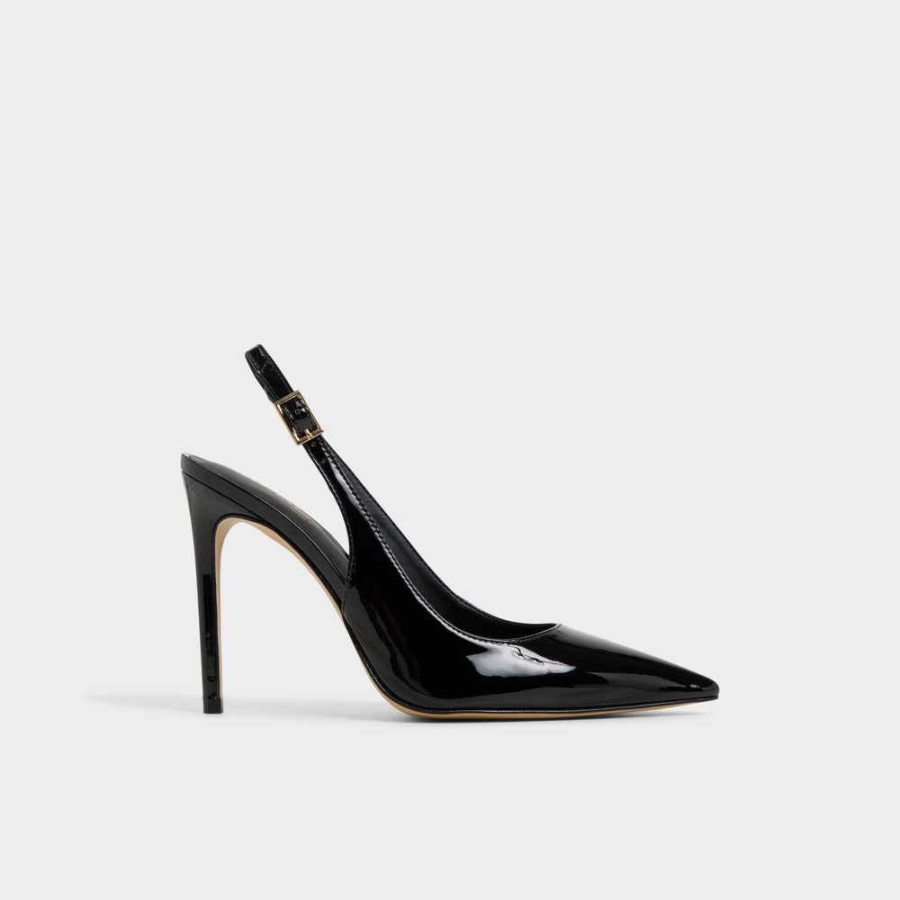 Stessysling Black Women's Pumps - Sling back high heel, Stiletto heel