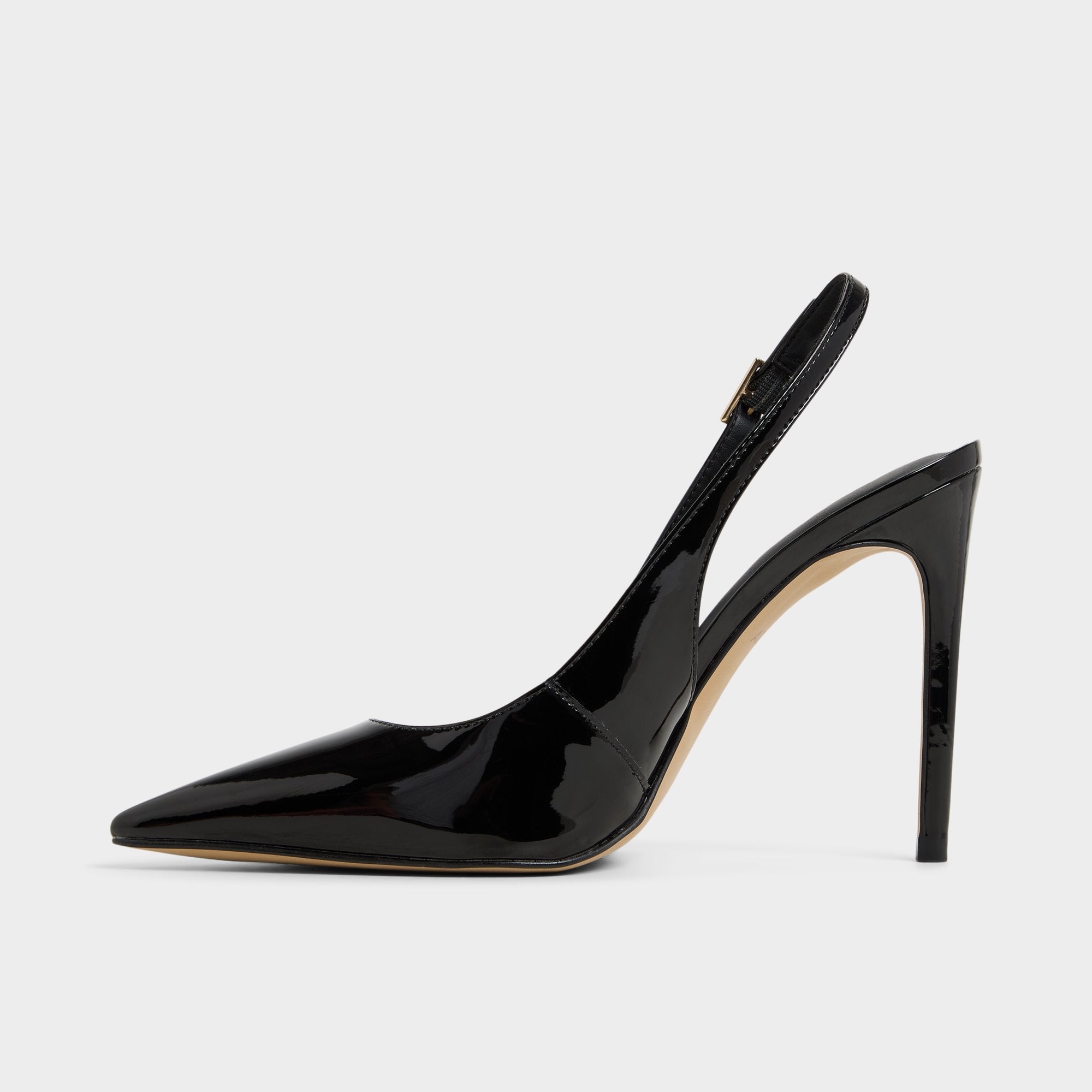 Stessysling Black Women's Pumps - Sling back high heel, Stiletto heel