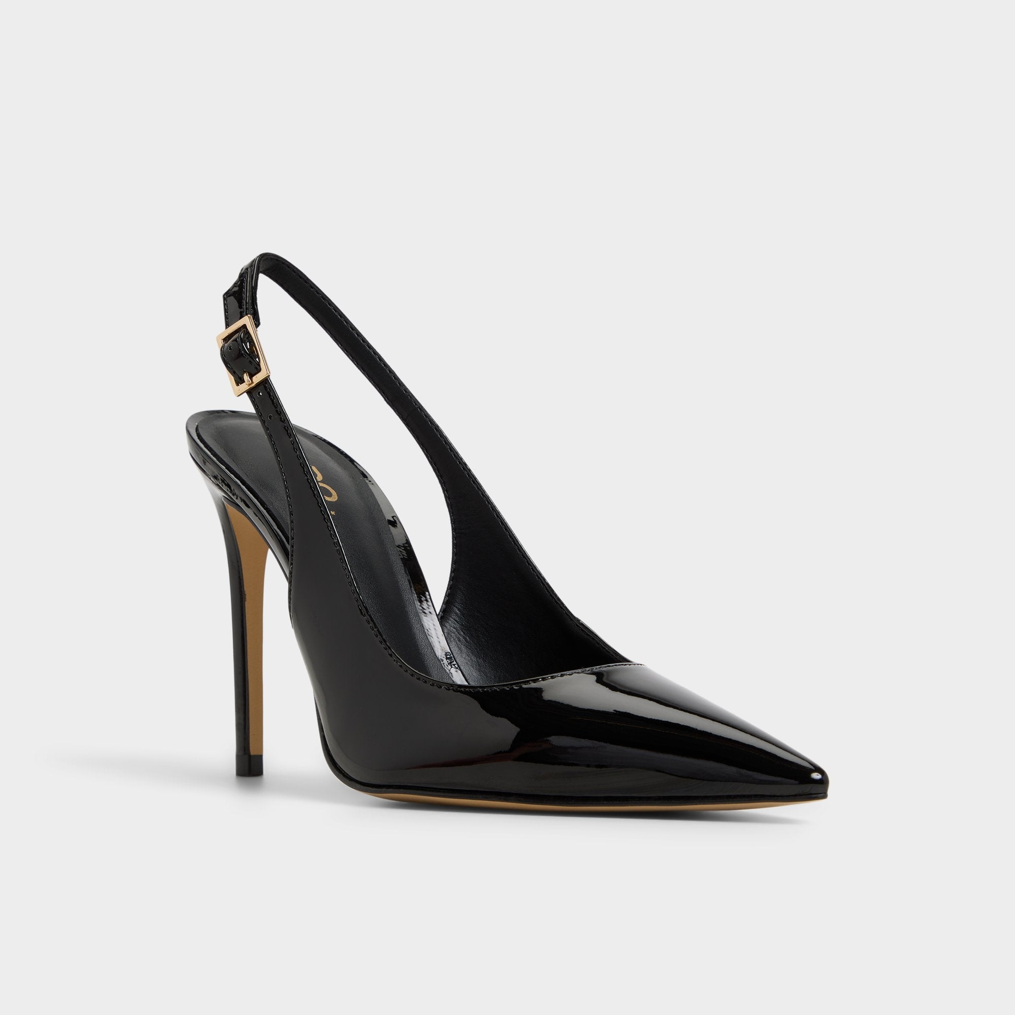 Stessysling Black Women's Pumps - Sling back high heel, Stiletto heel