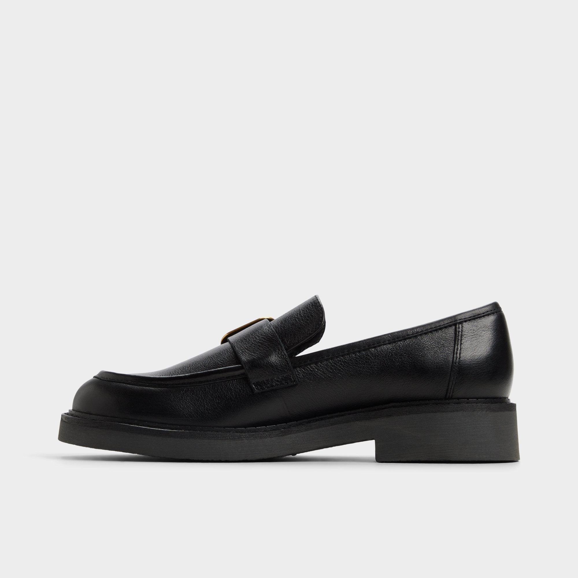 Kalya in Black - Loafer, Block heel
