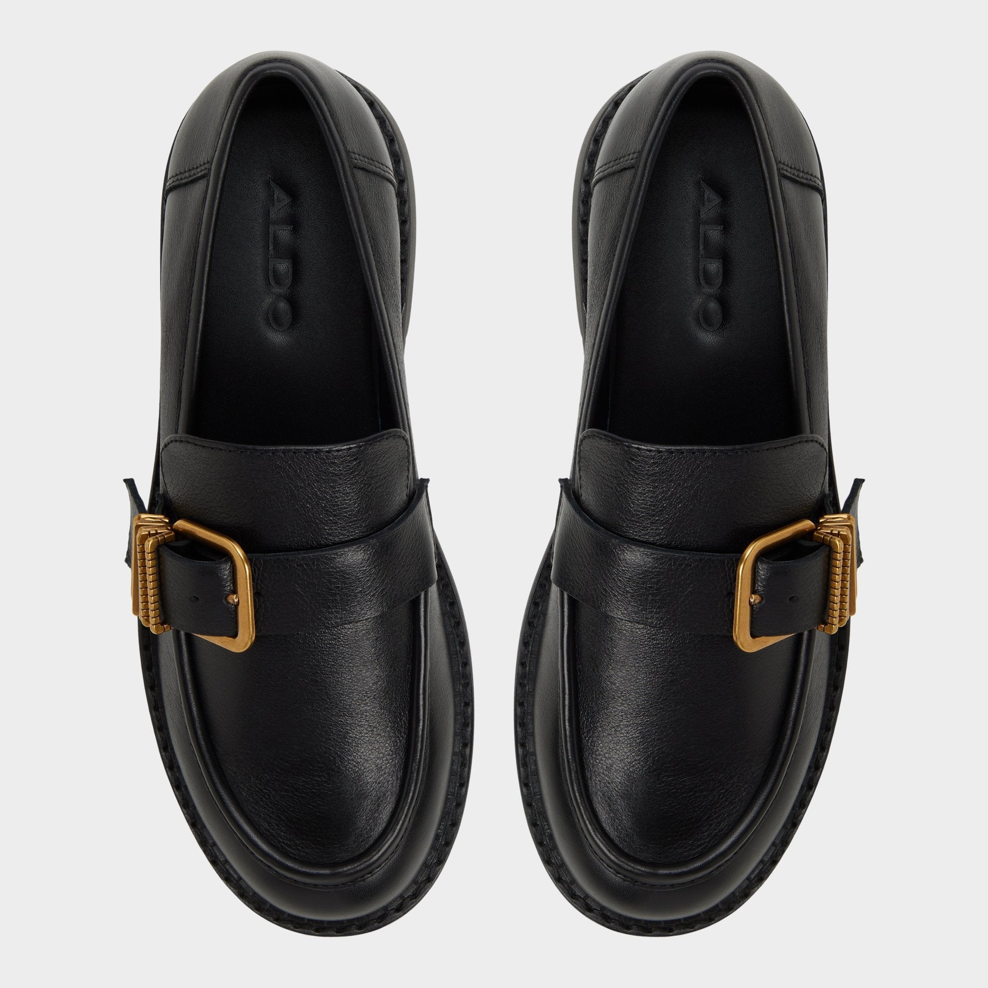 Kalya in Black - Loafer, Block heel
