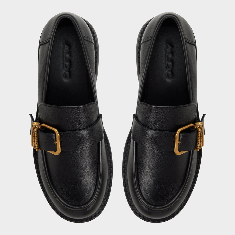 Kalya in Black - Loafer, Block heel