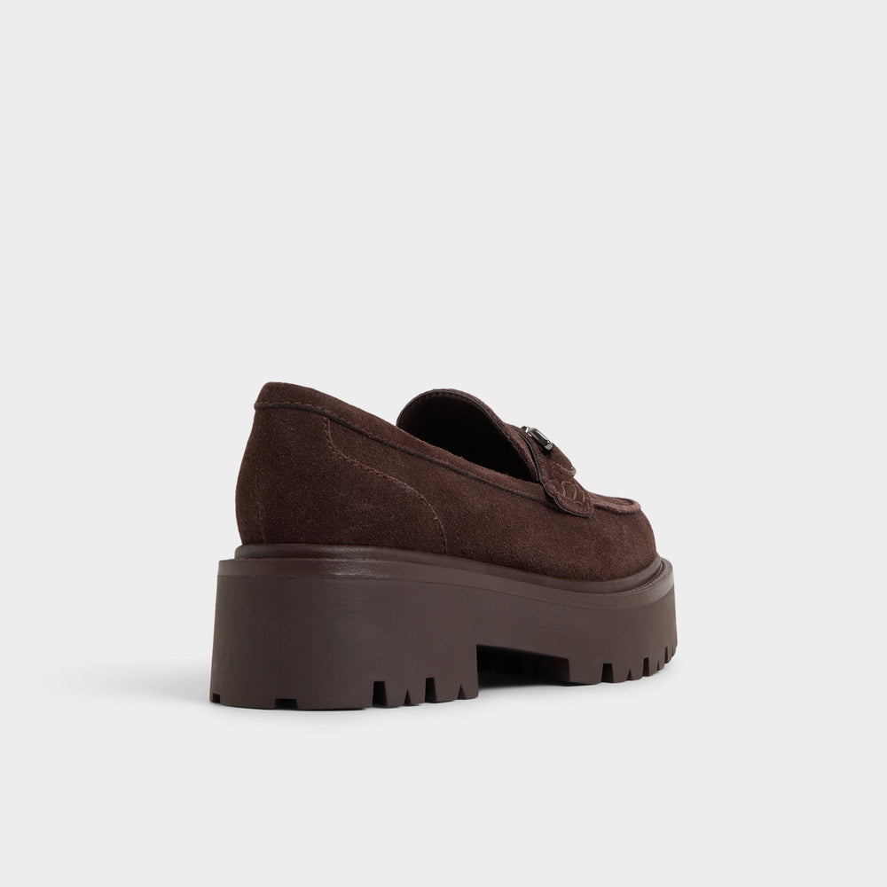 Oneameth in Dark Brown - Loafer, Lug sole