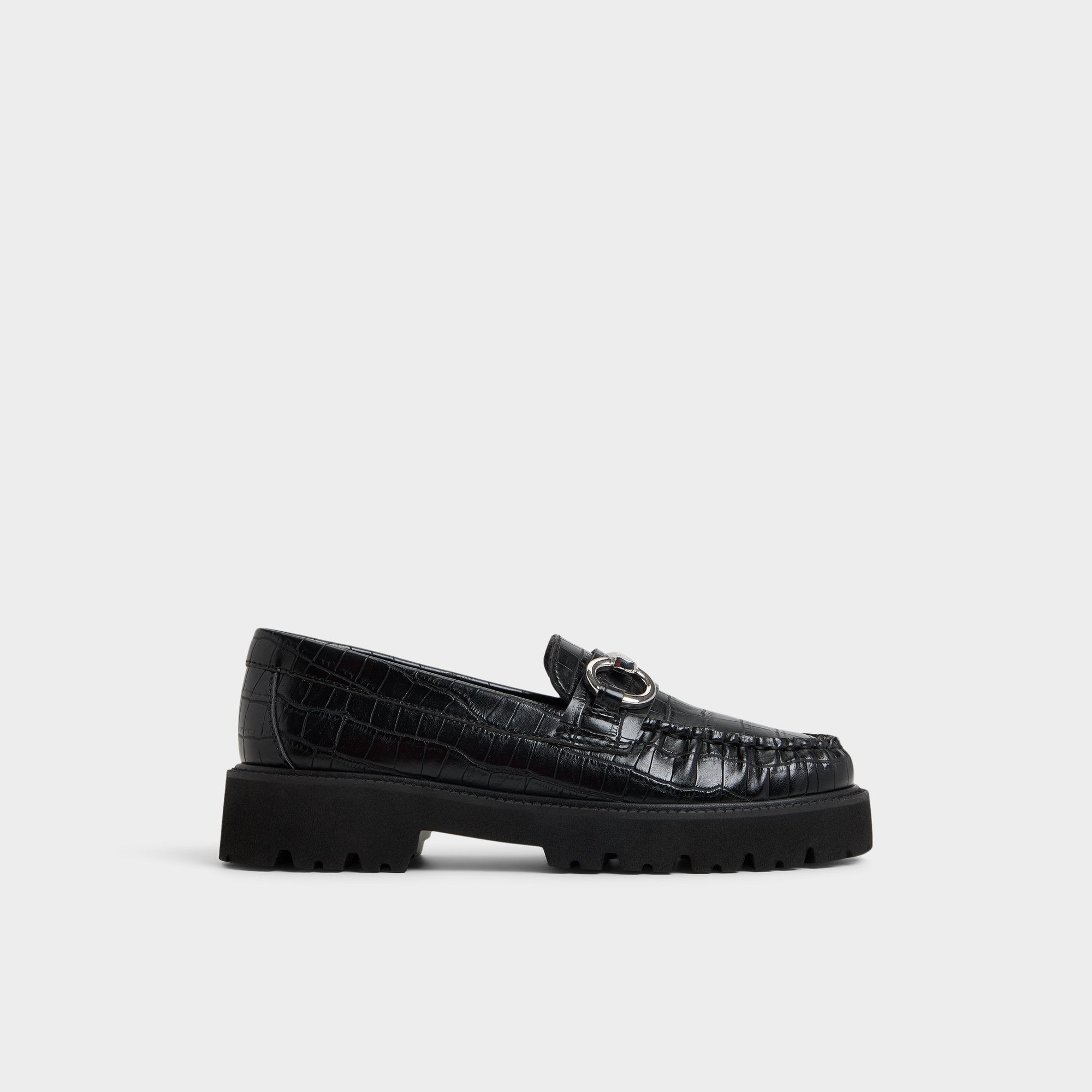 Danrose Black Women's Loafers & Oxfords - Loafer, Lug sole