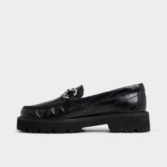 Danrose Black Women's Loafers & Oxfords - Loafer, Lug sole