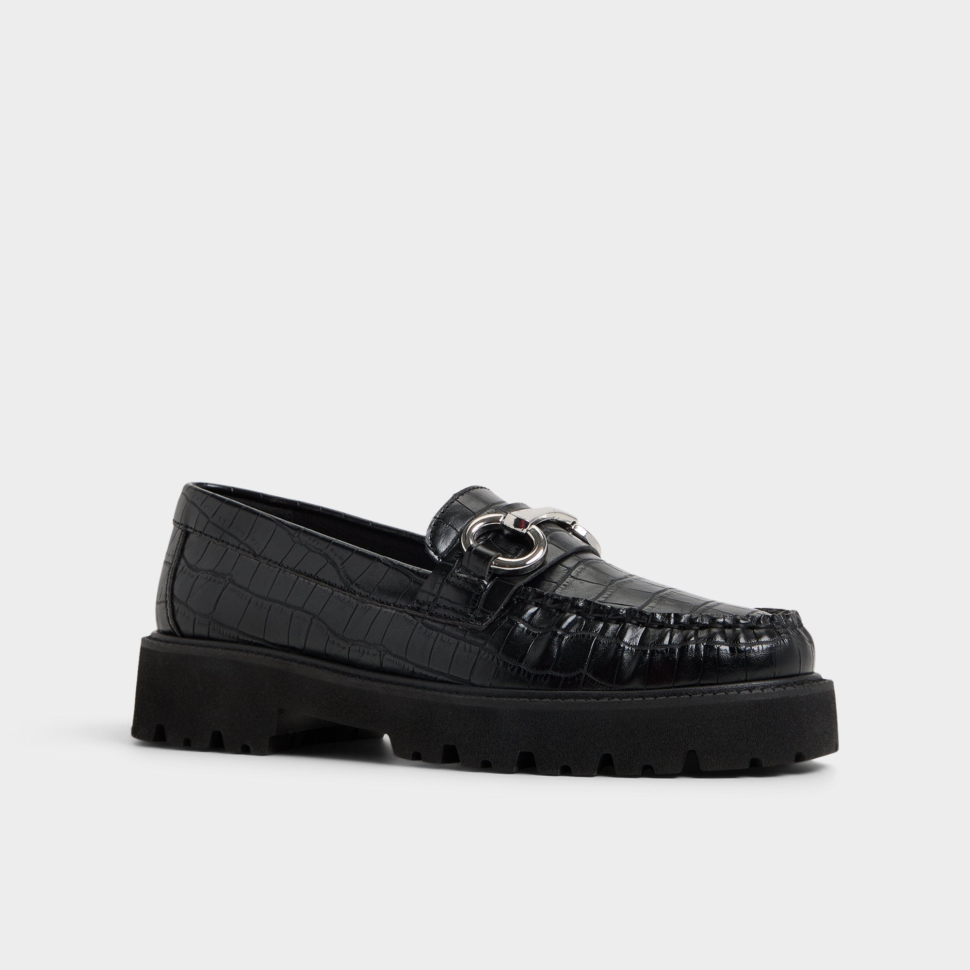 Danrose Black Women's Loafers & Oxfords - Loafer, Lug sole