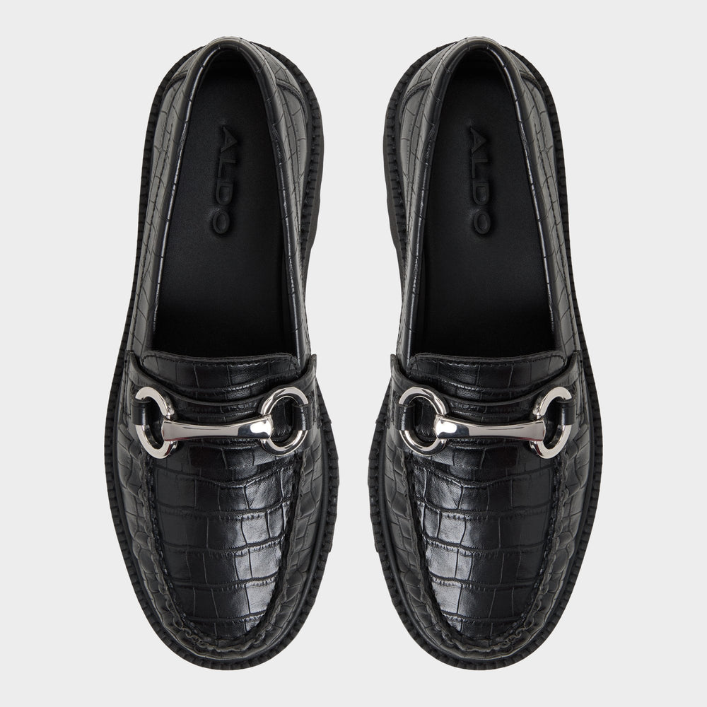Danrose Black Women's Loafers & Oxfords - Loafer, Lug sole