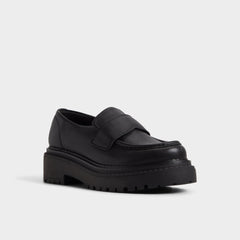 Miravella in Black - Loafer, Lug sole