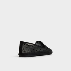 Aurabelle Black Textile Mesh Women's Loafers & Oxfords - Loafer