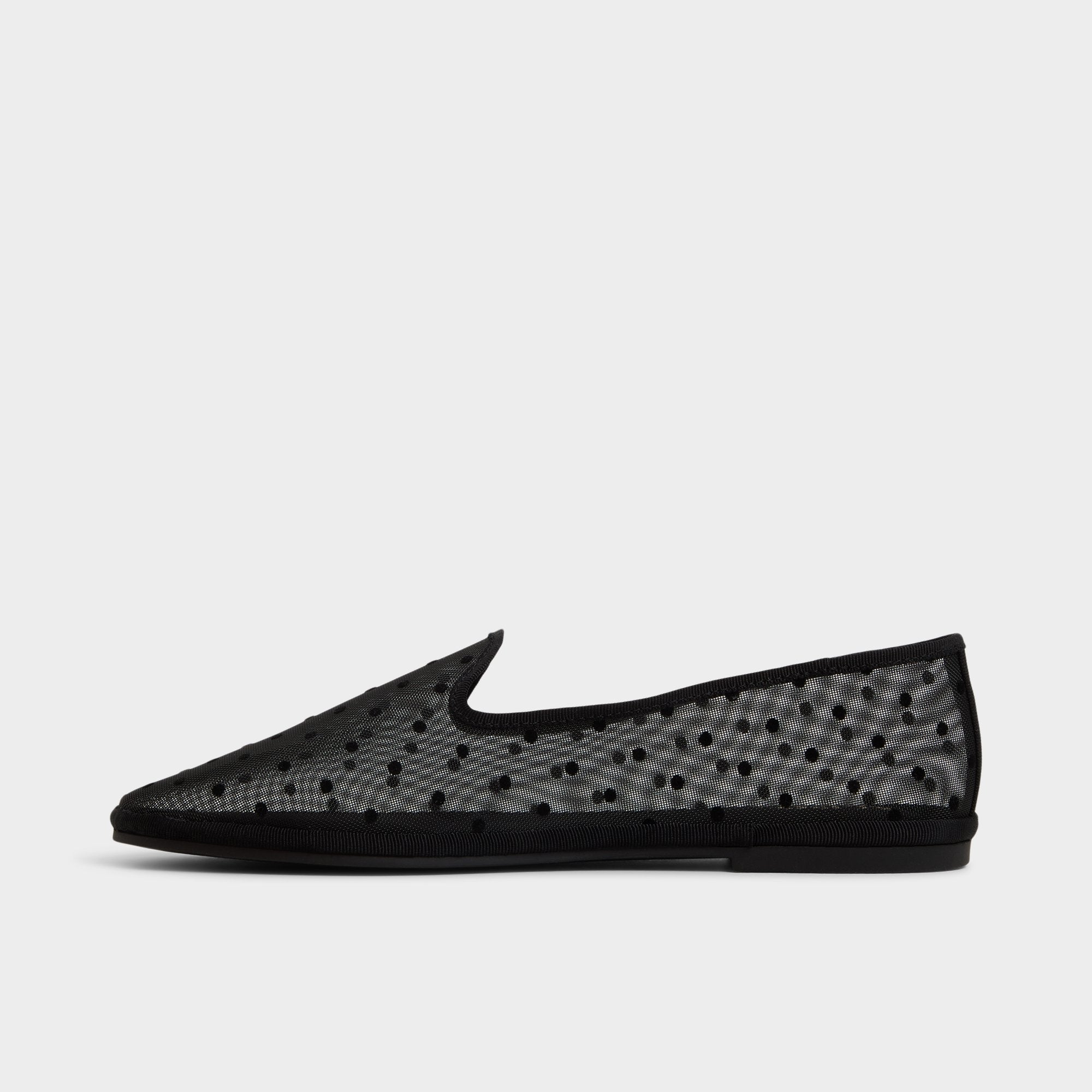 Aurabelle Black Textile Mesh Women's Loafers & Oxfords - Loafer