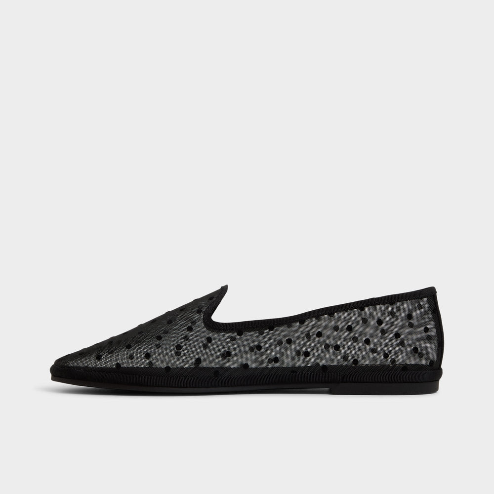 Aurabelle Black Textile Mesh Women's Loafers & Oxfords - Loafer