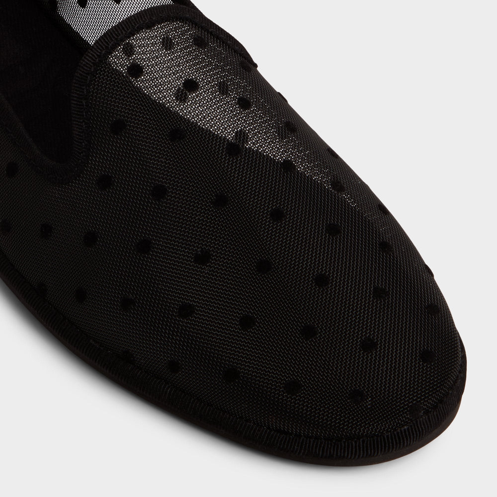 Aurabelle Black Textile Mesh Women's Loafers & Oxfords - Loafer