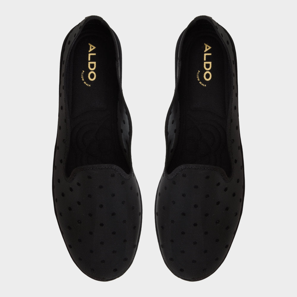 Aurabelle Black Textile Mesh Women's Loafers & Oxfords - Loafer