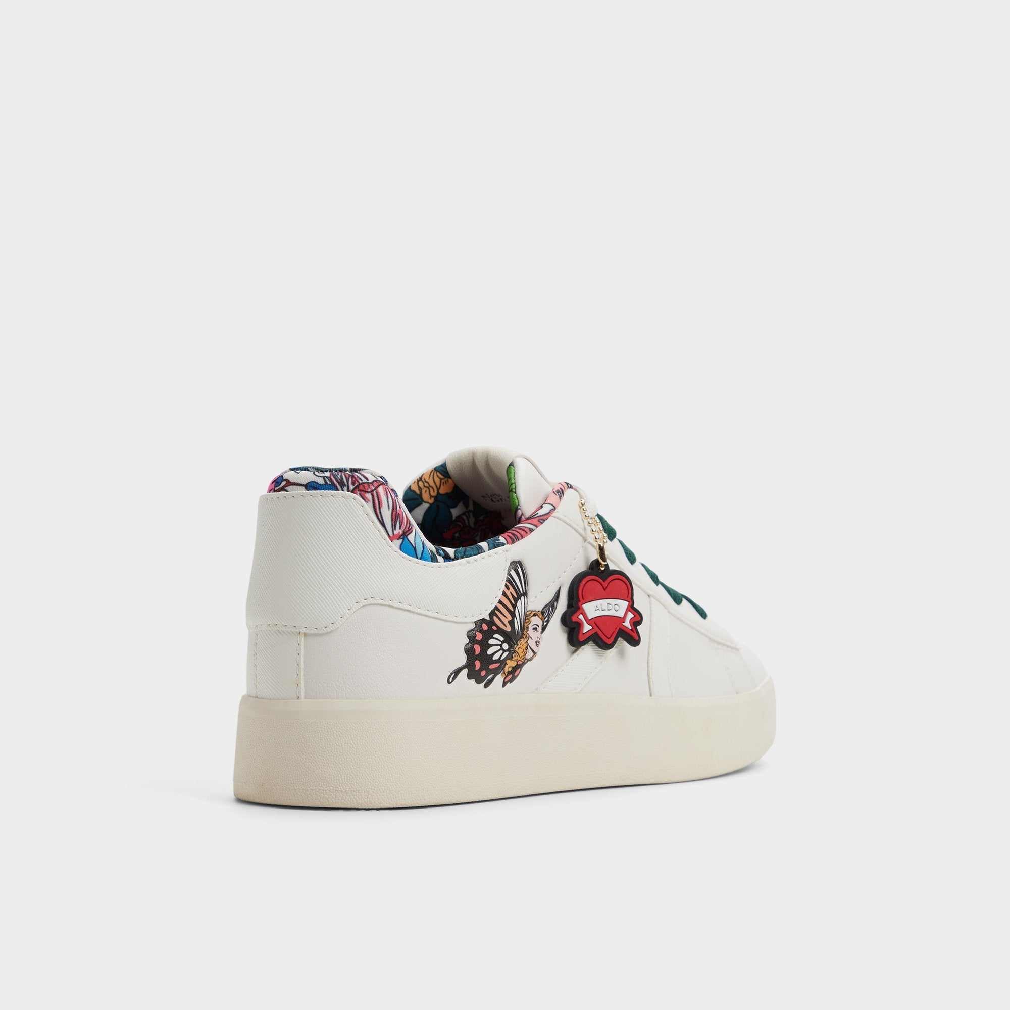 Whatisadam in White Multi - Women's low top sneaker, Cup sole
