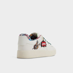 Whatisadam in White Multi - Women's low top sneaker, Cup sole