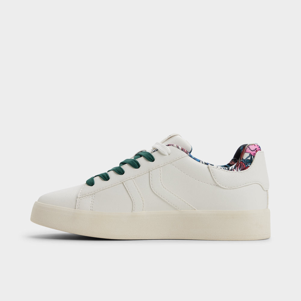 Whatisadam in White Multi - Women's low top sneaker, Cup sole