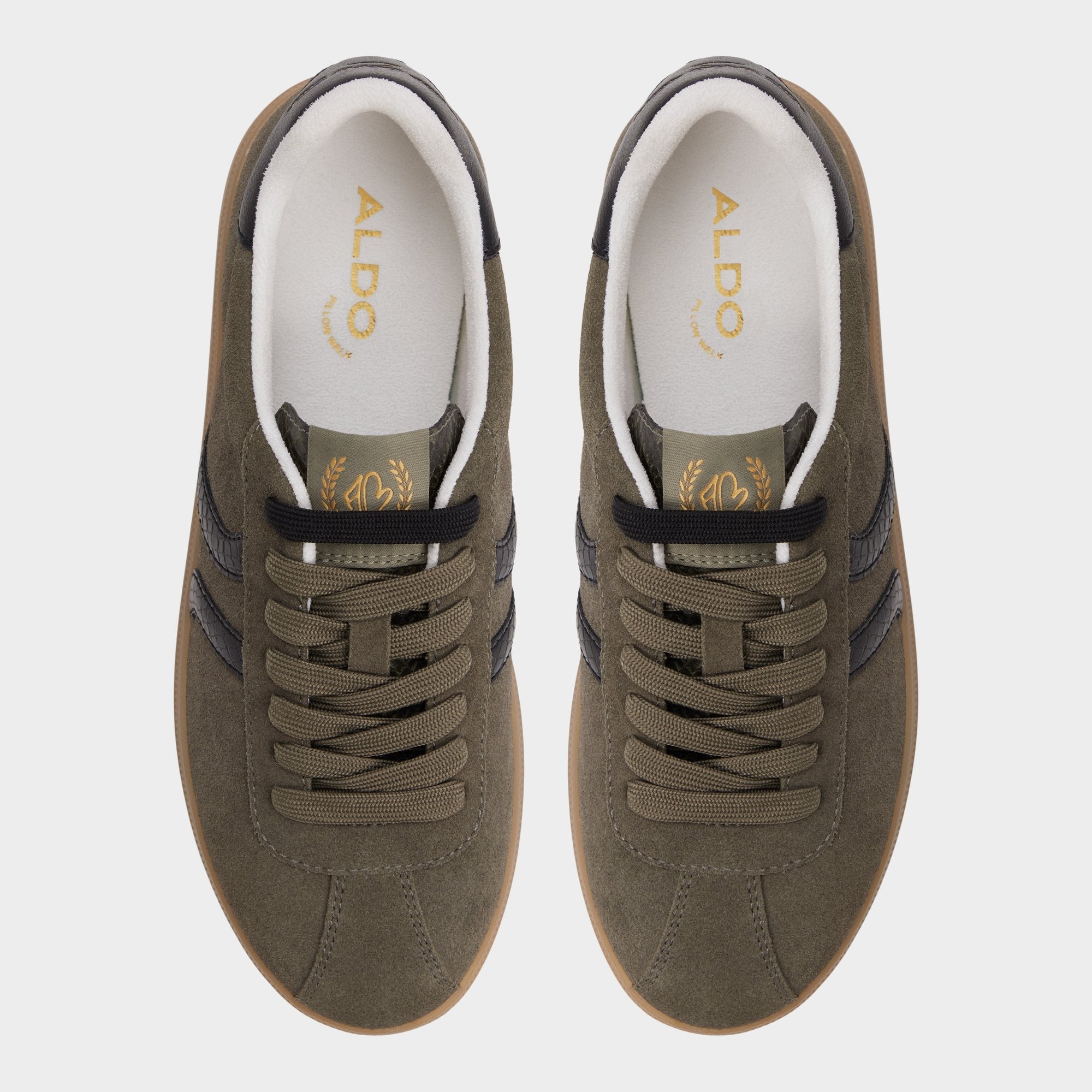 Chicsneaker in Olive - Low top sneaker, Cup sole