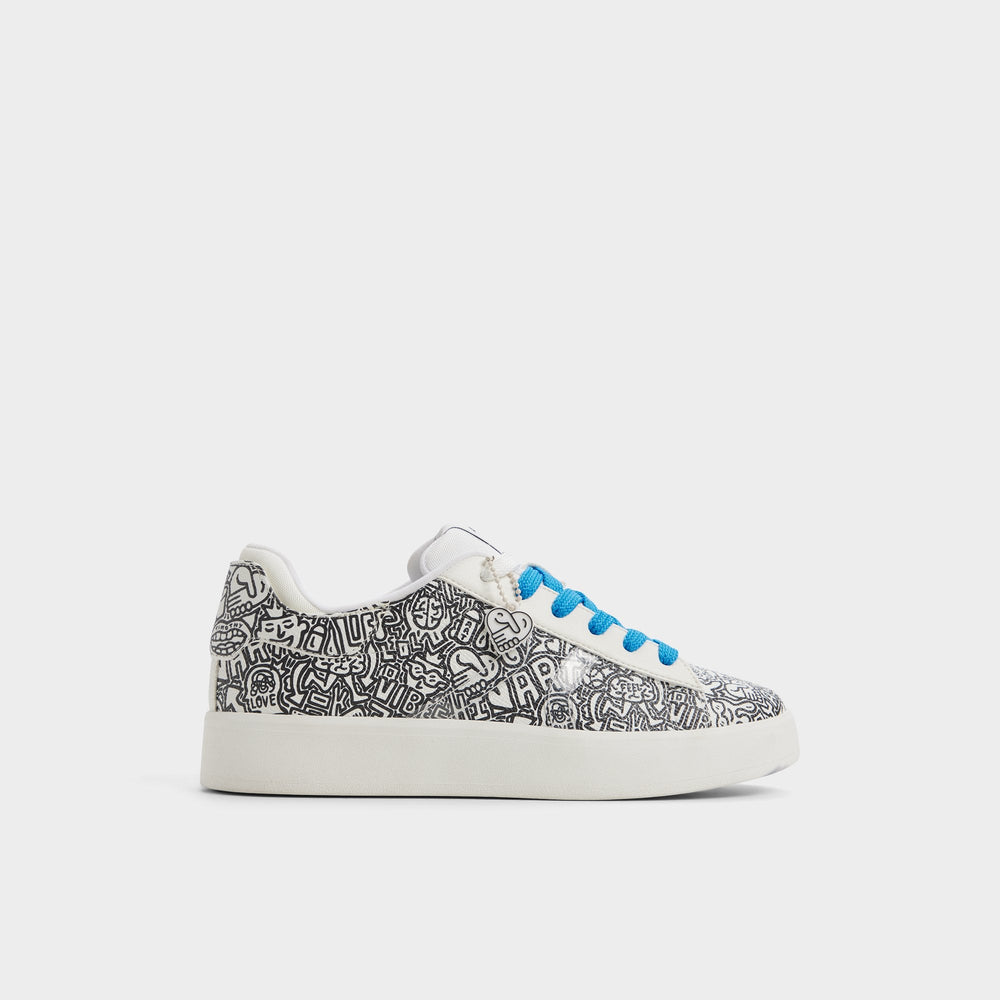 Timothy in Goodman White Black - Women's low top sneaker, Cup sole