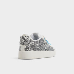 Timothy in Goodman White Black - Women's low top sneaker, Cup sole
