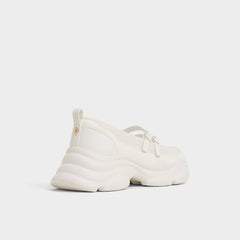 Aethera White Women's Platform and wedge sneakers - Mary Jane Sneakers, Jogger sole