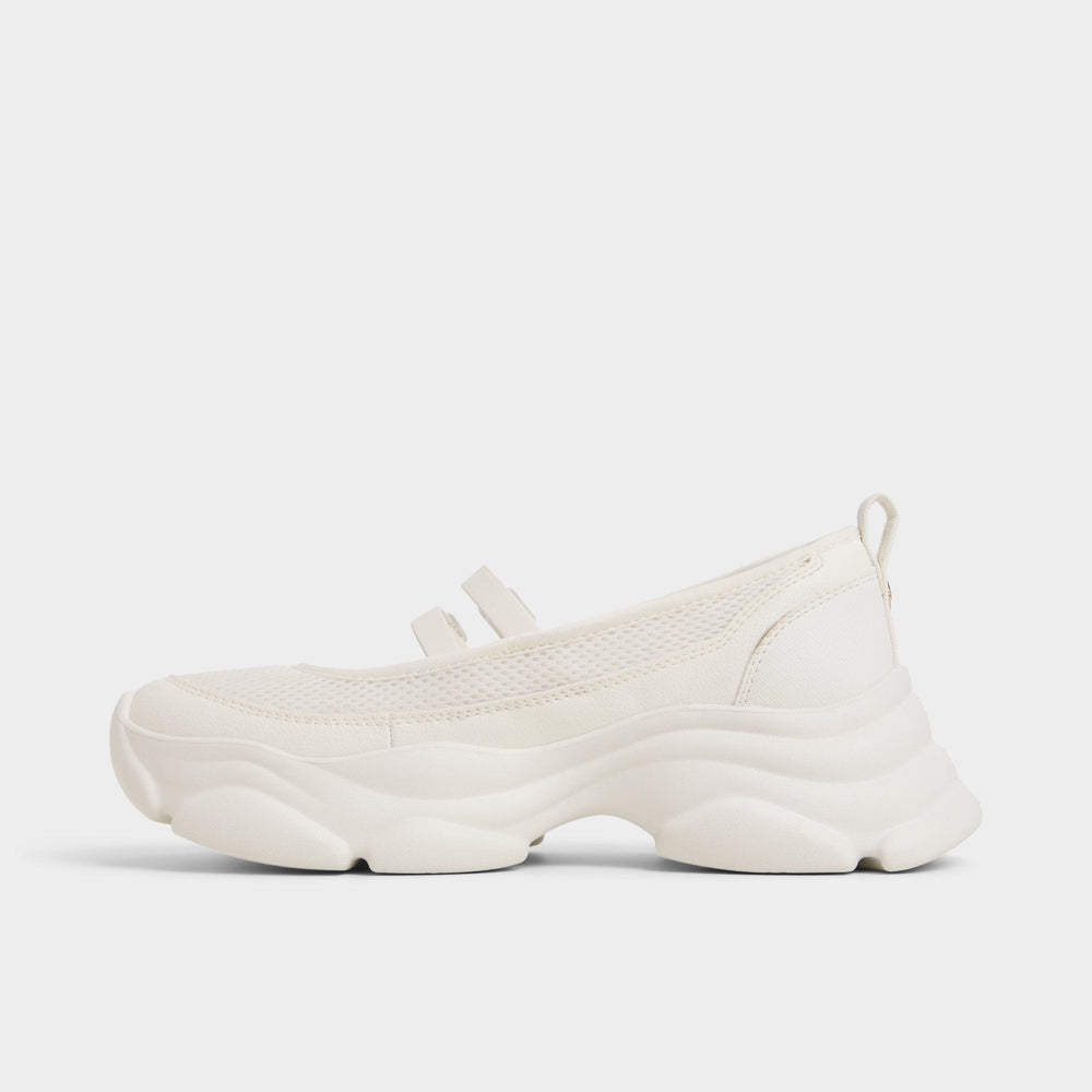 Aethera White Women's Platform and wedge sneakers - Mary Jane Sneakers, Jogger sole