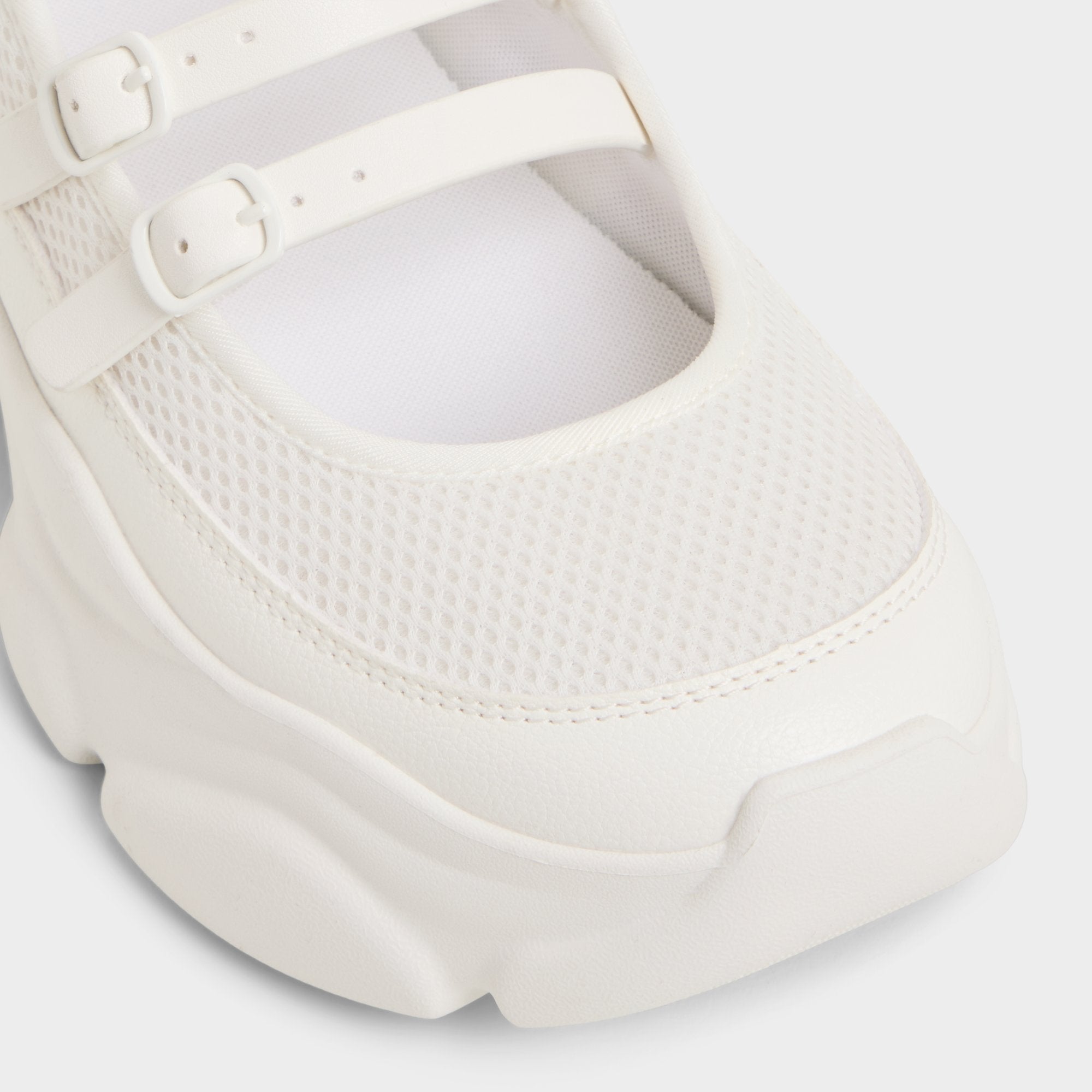 Aethera White Women's Platform and wedge sneakers - Mary Jane Sneakers, Jogger sole