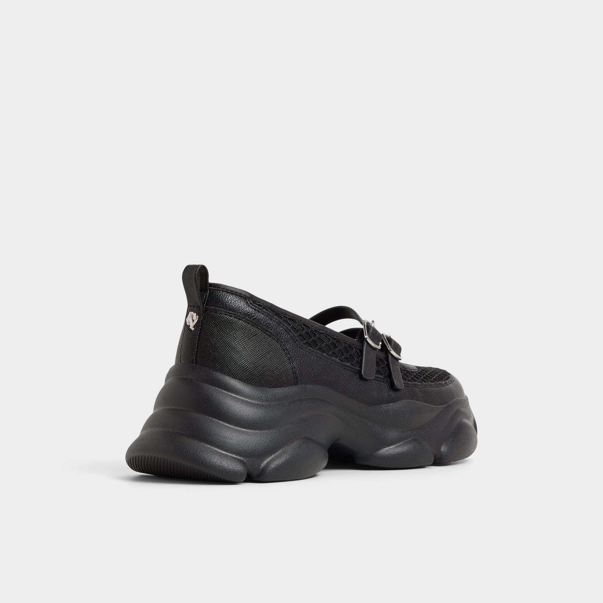 Aethera Black Women's Platform and wedge sneakers - Mary Jane Sneakers, Jogger sole