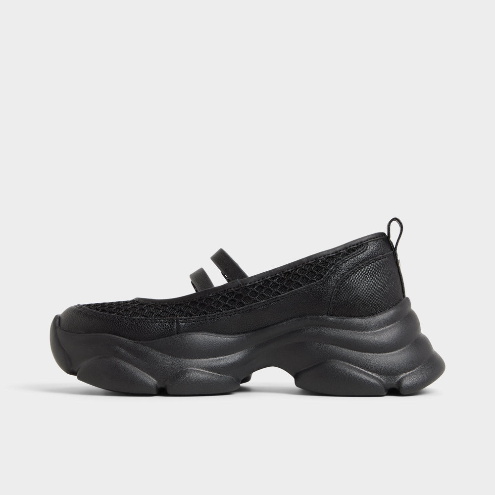 Aethera Black Women's Platform and wedge sneakers - Mary Jane Sneakers, Jogger sole