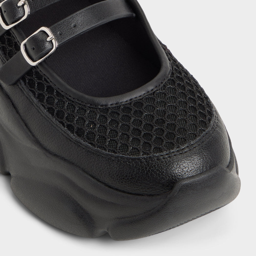 Aethera Black Women's Platform and wedge sneakers - Mary Jane Sneakers, Jogger sole