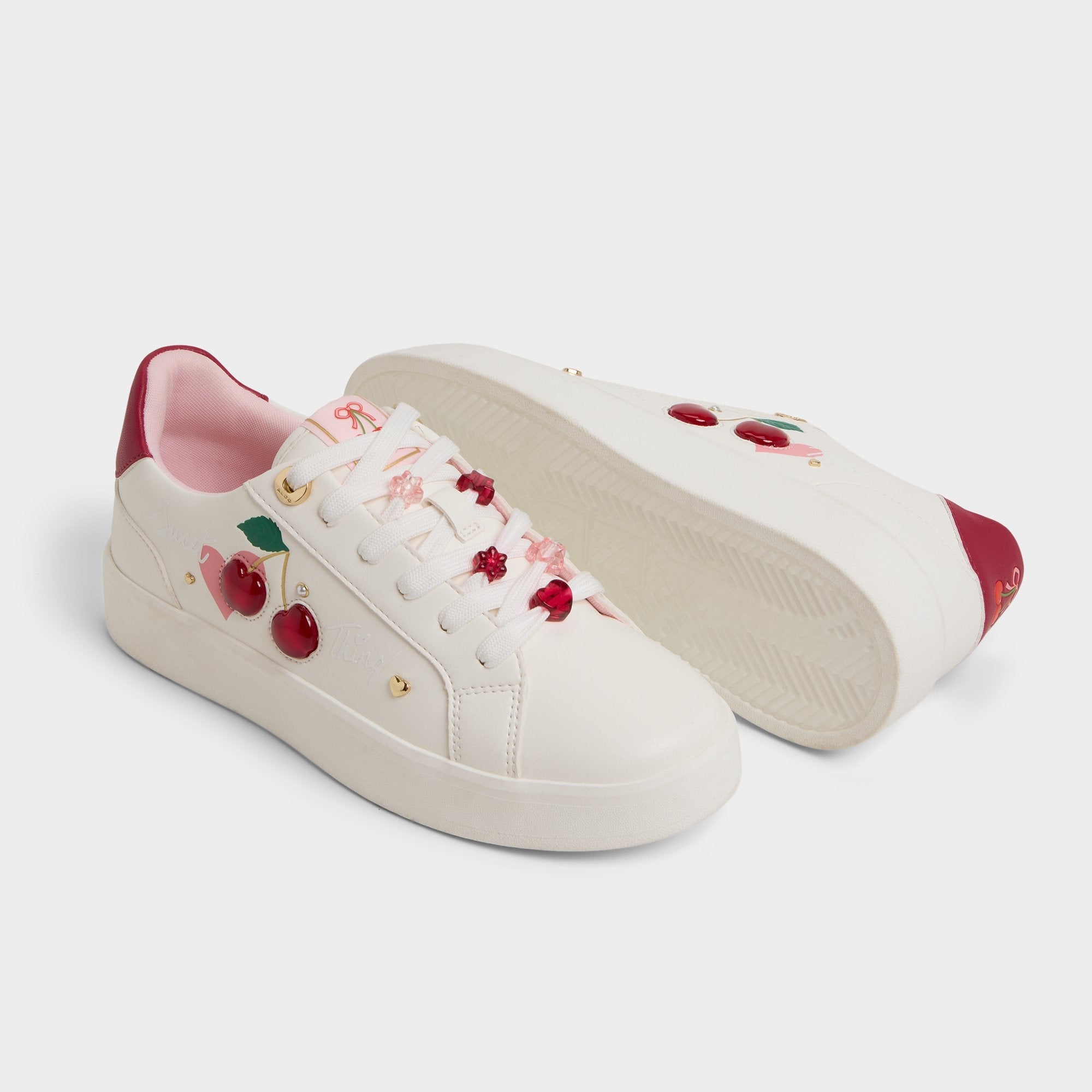 Cherrylove White Women's Low top sneakers - Low top sneaker, Platform