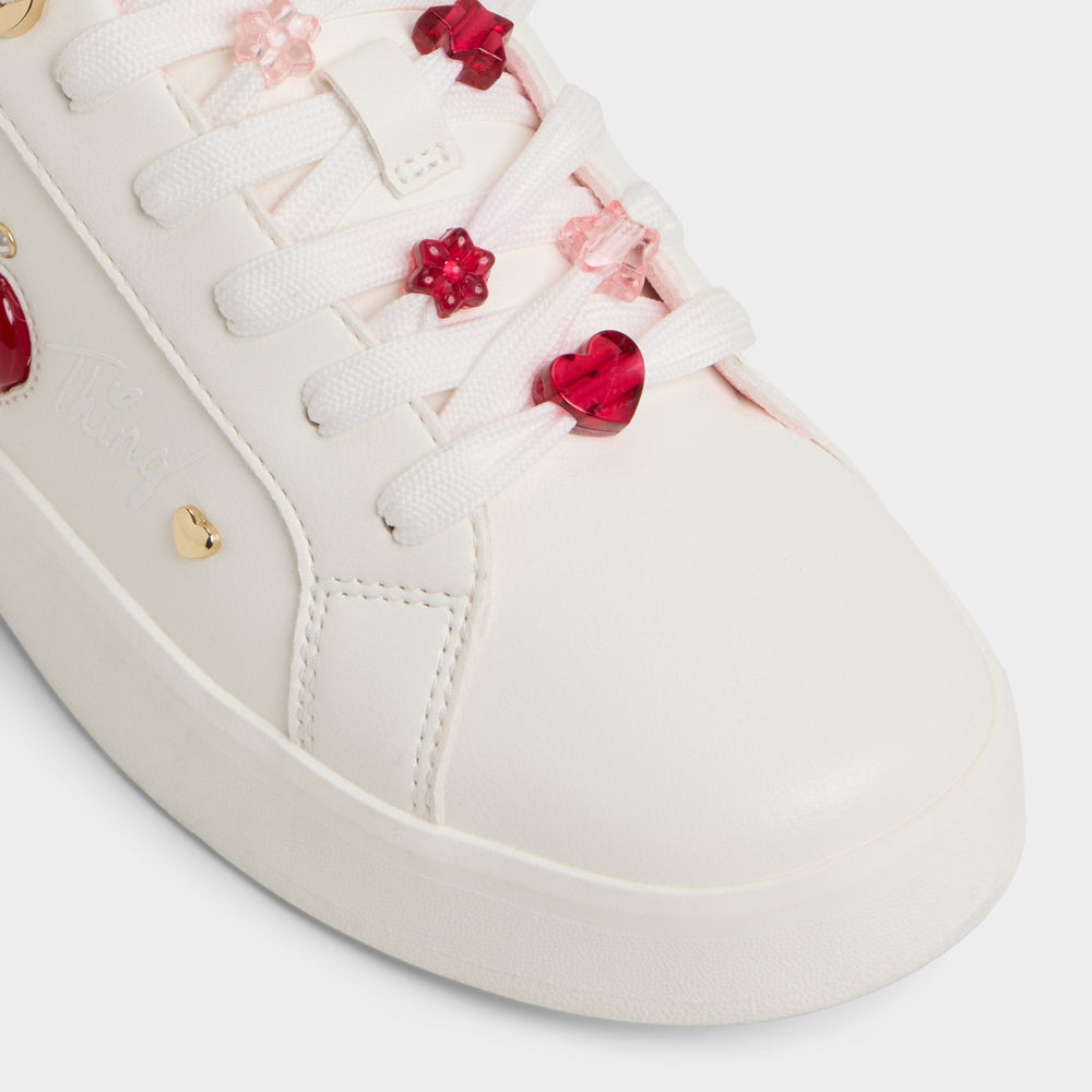 Cherrylove White Women's Low top sneakers - Low top sneaker, Platform